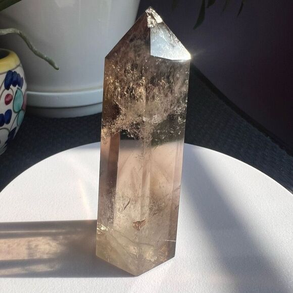 Rainbow Smoky Quartz Crystal Tower (#9) - Picture 11 of 13